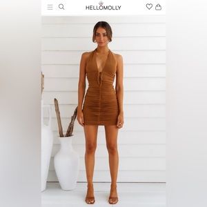 Hello Molly brand new Brown mini dress. Size small.